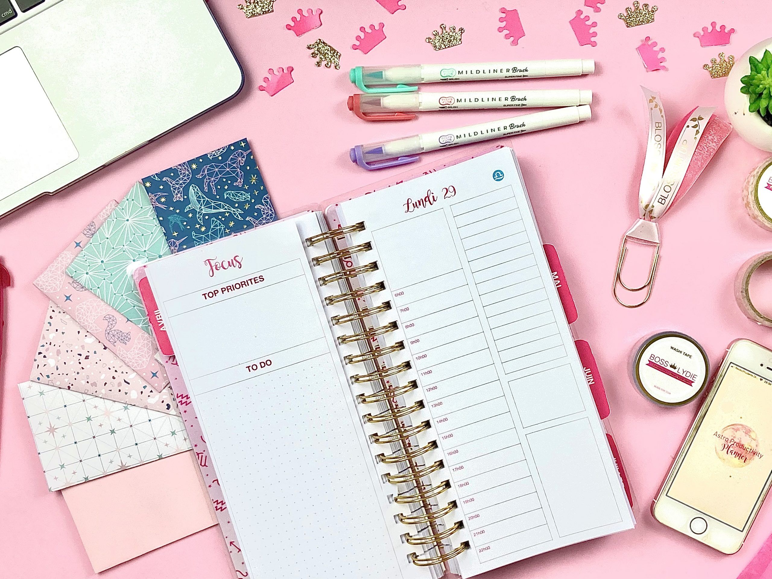 Astro Productivity Planner <br>(Collection African Queen) 10 Image Page Daily Astro Productivity Planner