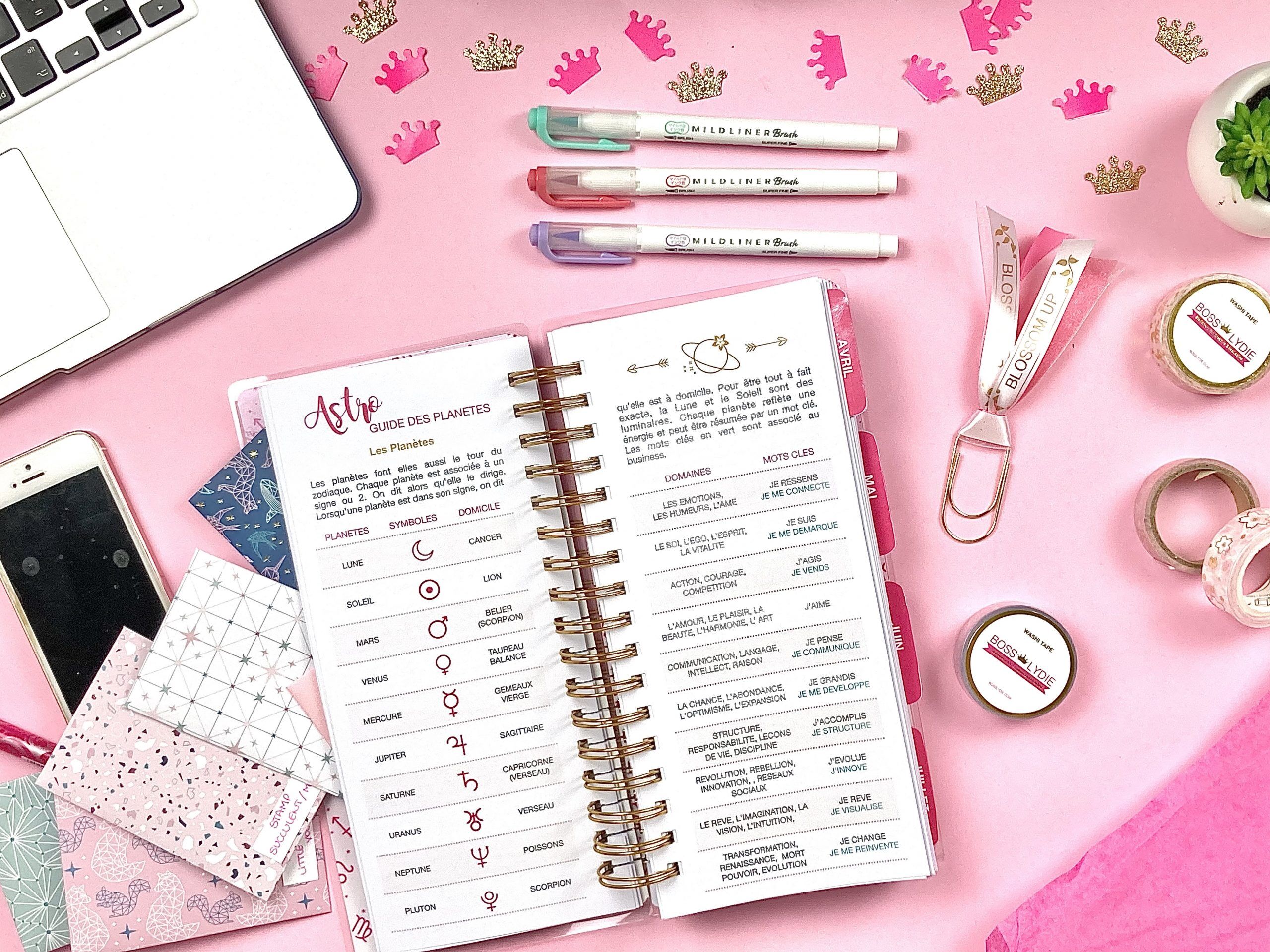 Astro Productivity Planner <br>(Collection African Queen) 3 Image Partie Astro Guide des Planètes Astro Productivity Planner