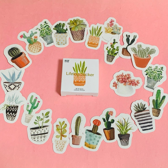 Stickers Planner Cactus & Plantes Vertes | 45 Autocollants Tropicaux Aquarelle 2 Stickers Planner Cactus & Plantes Vertes | 45 Autocollants Tropicaux Aquarelle – Image 2