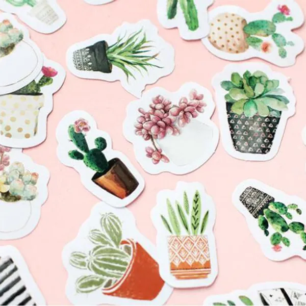 Stickers Planner Cactus & Plantes Vertes | 45 Autocollants Tropicaux Aquarelle 4 Stickers Planner Cactus & Plantes Vertes | 45 Autocollants Tropicaux Aquarelle – Image 4