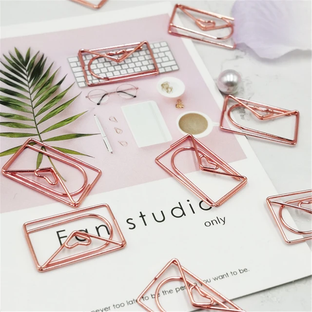 Paper Clip Rose Gold 4 Image paper Clip Rose-Gold-Ananas-Coeur-Enveloppe
